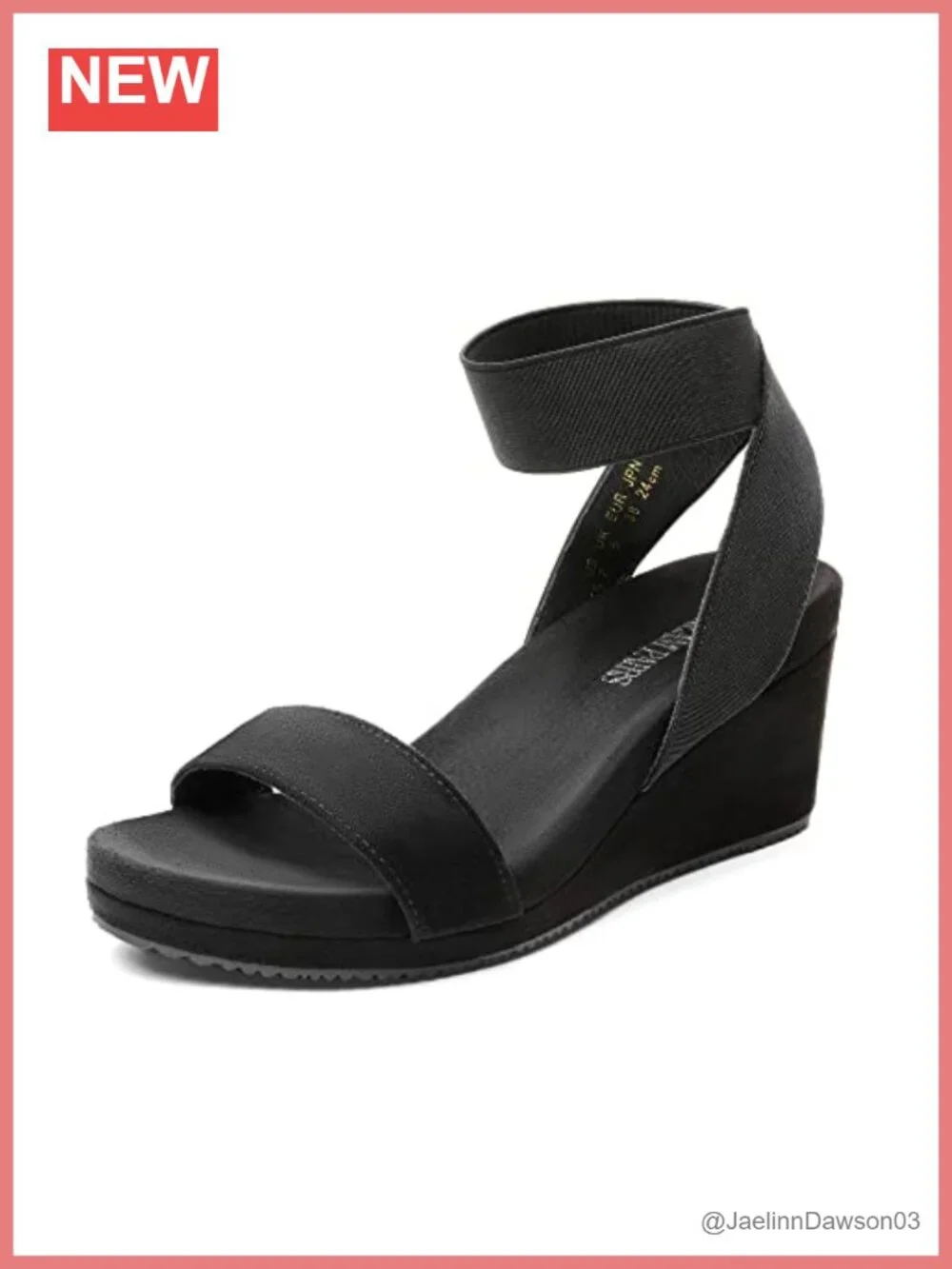Platform Wedge Sandals with Ankle Strap